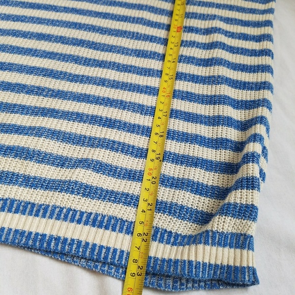 J. Crew Stripped Blue Lightweight Knit Sweater XXS - Picture 3 of 8